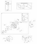 Cylinder Head Dipstick Diagram and Parts List for 28U707-1112-E1  Briggs and Stratton Engine